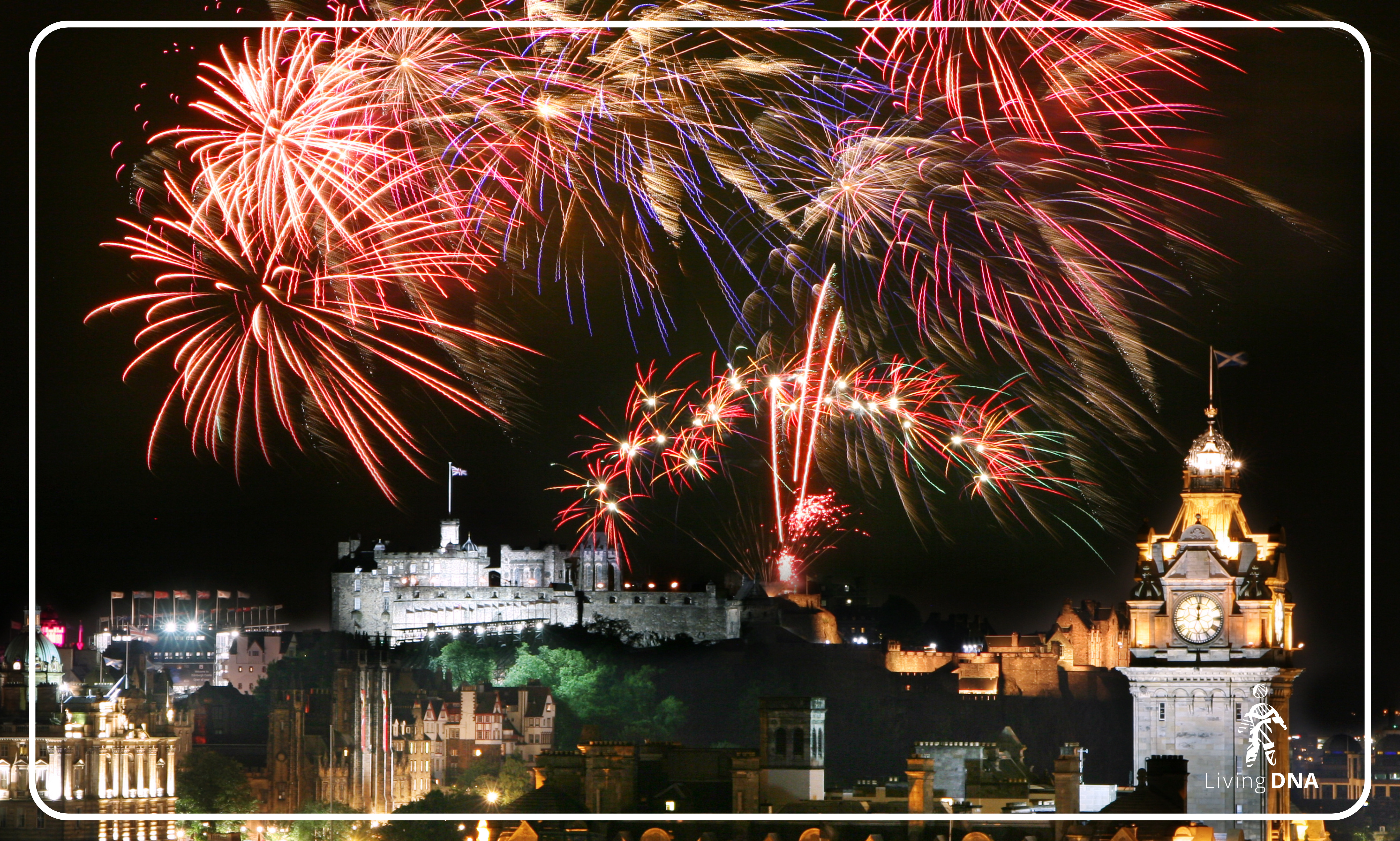 Fireworks over Edinburgh Castle at Hogmanay